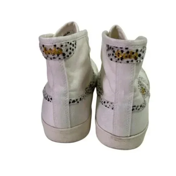 Gola Tennis Mark Cox High CLB093 White Canvas Lifestyle Sneakers 7 - Picture 6 of 6